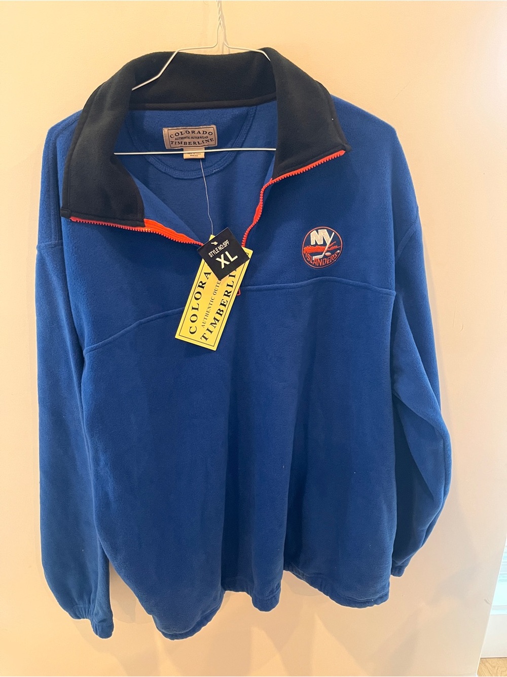 New York Islanders - NWT Royal Blue -Zip Fleece with Black Collar